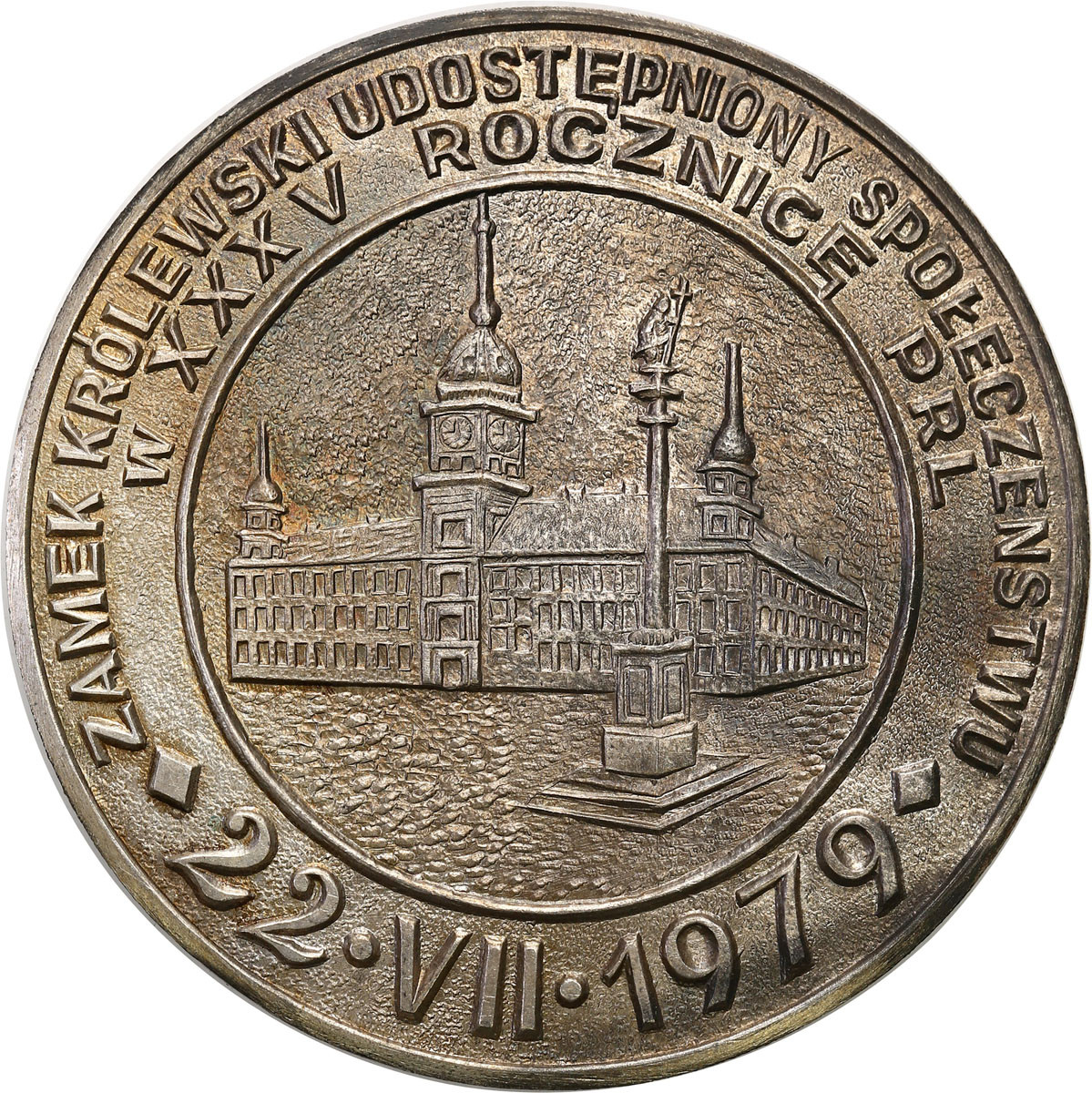 PRL. Medal Udostępnienie Zamku Królewskiego zwiedzającym 1979
